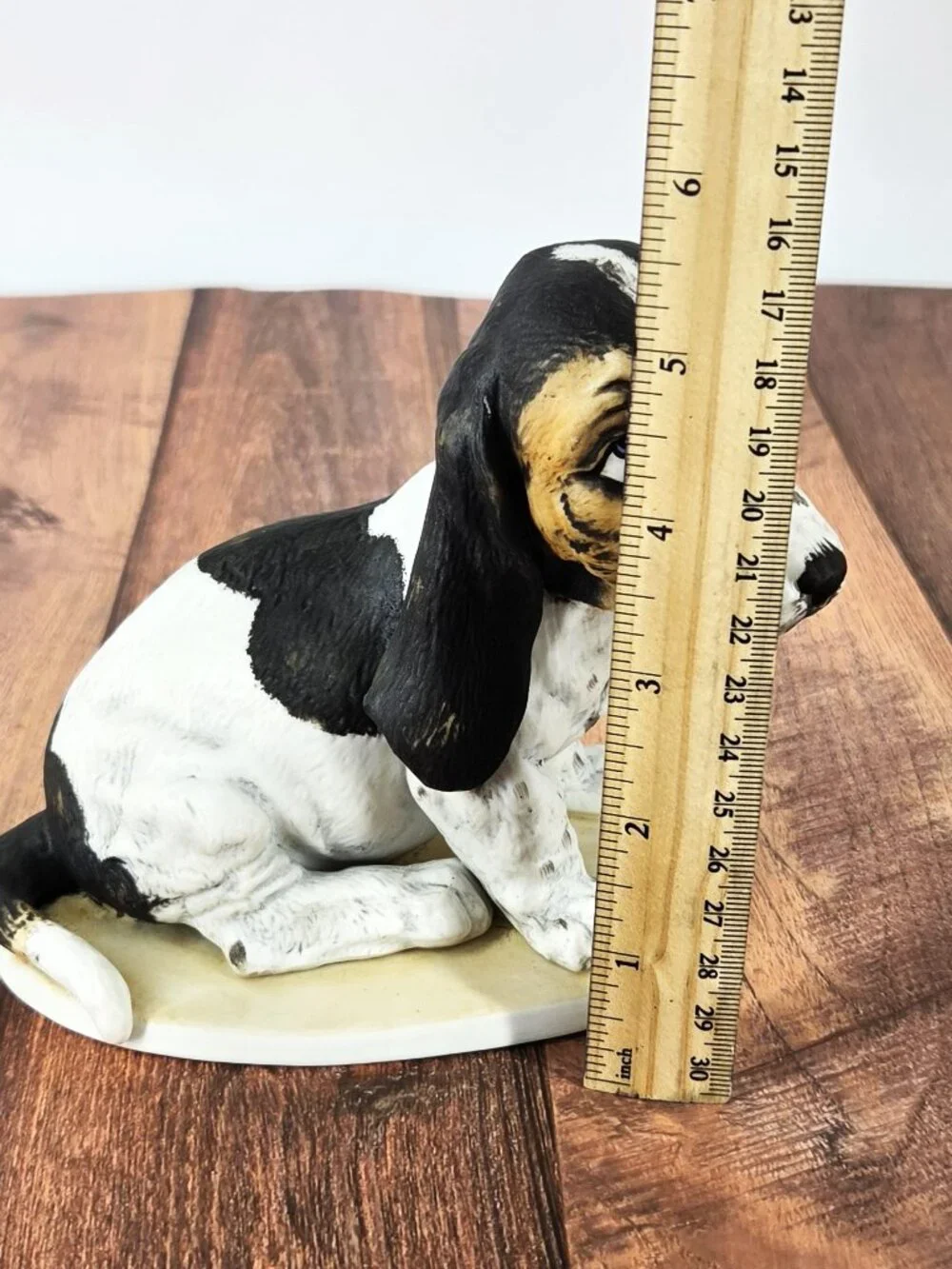 1983 Homco Masterpiece Porcelain Hand Painted Bassett Hound Pup 6